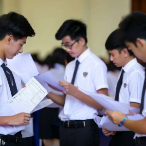 students studying about JC cut off points after getting their O-Level results